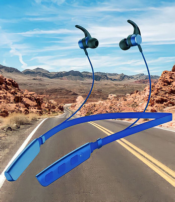 GPQ STORE Rokerz 235 Pro Wireless Bluetooth Neckband(B.0.317 Bluetooth(Blue, In the Ear)