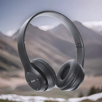 AIZINA Pro Gaming Headset with Dynamic Low-End and Bluetooth Technology_NY Bluetooth & Wired(Black, On the Ear)