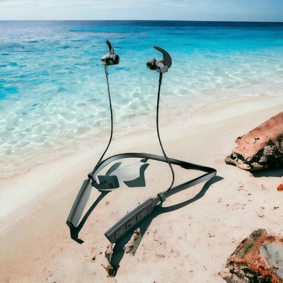 QPG STORE Rokerz 235 Pro Wireless Bluetooth Neckband(0.1818 Bluetooth(Black, In the Ear)