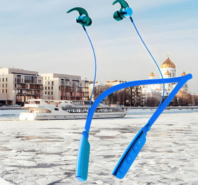 QPG STORE Rokerz 235 Pro Wireless Bluetooth Neckband(0B.243 Bluetooth(Blue, In the Ear)