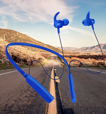 GPQ STORE Rokerz 235 Pro Wireless Bluetooth Neckband(0B.71 Bluetooth(Blue, In the Ear)