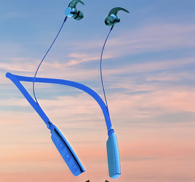 QPG STORE Rokerz 235 Pro Wireless Bluetooth Neckband(0B.43 Bluetooth(Blue, In the Ear)