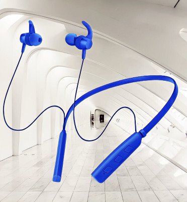 GPQ STORE Rokerz 235 Pro Wireless Bluetooth Neckband(B.0.266 Bluetooth(Blue, In the Ear)