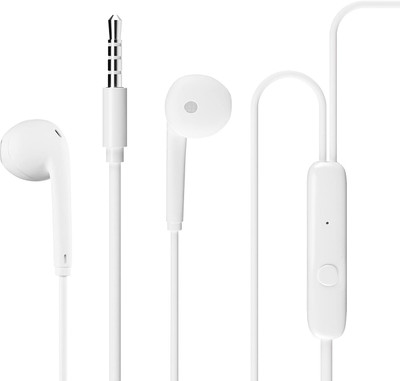 earphonix Dynamic Bass Stereo Earphone with Mic and Music Wired Headset 05 Wired Headset(White, In the Ear)