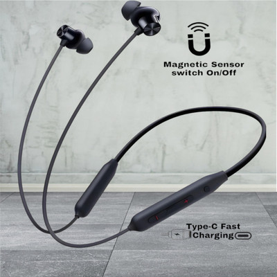 TWS Pro Neckband With Upto 48 Hours Playback & Fast Charging Earphone_A8 Bluetooth & Wired(Black, In the Ear)