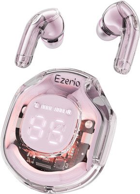 Ezerio T8 Wireless Earbuds Noise Reduction Bluetooth-compatible5.0 Stereo Mega Bass Bluetooth(Pink, In the Ear)
