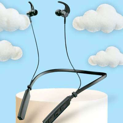 QPG STORE Rokerz 235 Pro Wireless Bluetooth Neckband(0.1775 Bluetooth(Black, In the Ear)
