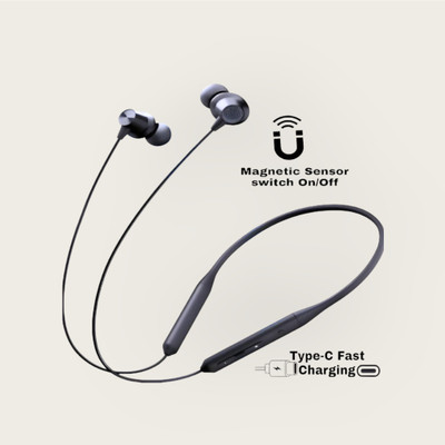 AIZINA 48 Hours Playtime Bluetooth Wireless Neckband Headphones Earphone_T3 Bluetooth & Wired(Black, In the Ear)