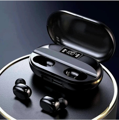 YAROH T2 TWS Earbuds: 26hr Playback, Bluetooth 5.1, iOS/Android Compatible VIP34 Bluetooth(Black, In the Ear)