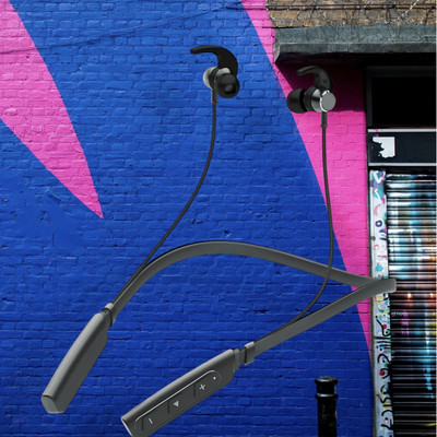 GPQ STORE Rokerz 235 Pro Wireless Bluetooth Neckband(0.1548 Bluetooth(Black, In the Ear)
