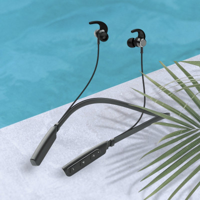 QPG STORE Rokerz 235 Pro Wireless Bluetooth Neckband(0.147 Bluetooth(Black, In the Ear)