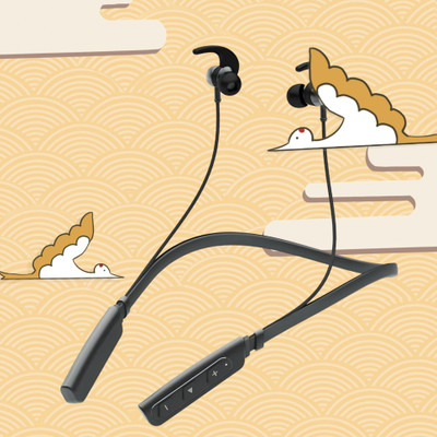 QPG STORE Rokerz 235 Pro Wireless Bluetooth Neckband(0.203 Bluetooth(Black, In the Ear)