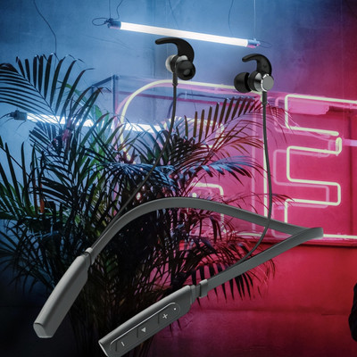 QPG STORE Rokerz 235 Pro Wireless Bluetooth Neckband(0.404 Bluetooth(Black, In the Ear)