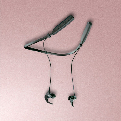 QPG STORE Rokerz 235 Pro Wireless Bluetooth Neckband(0.2338 Bluetooth(Black, In the Ear)