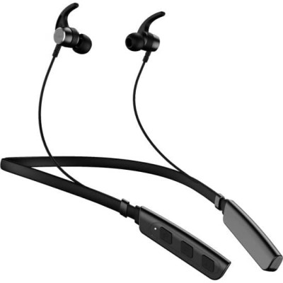 OXILAG Plus neckband bluetooth headphone with 48 hours backup Bluetooth Headset(Black, In the Ear)