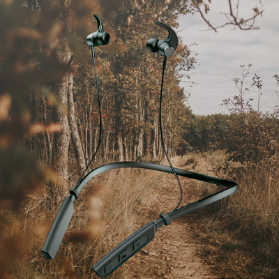 QPG STORE Rokerz 235 Pro Wireless Bluetooth Neckband(0.1595 Bluetooth(Black, In the Ear)