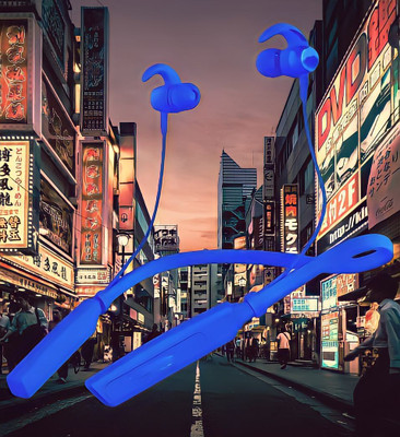 QPG STORE Rokerz 235 Pro Wireless Bluetooth Neckband(0B.529 Bluetooth(Blue, In the Ear)