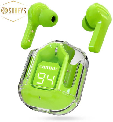 SOBEYS Ultrapod ANC/ENC Earbuds with 50 Hrs Playtime Bluetooth(Green, True Wireless)