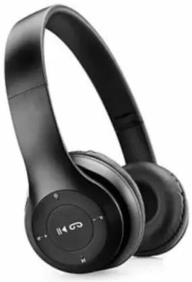 JANROCK Wireless Bluetooth Headphone with Mic Bluetooth(Black, On the Ear)