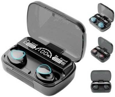 M10 Wireless Earbuds, IPX 7 Earbuds with 280H Playtime,1500Mah Powerbank Bluetooth Headset(Black, True Wireless)