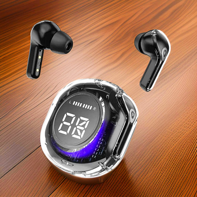 YAROH UltraPods Pro TWS Earbud, Bluetooth Earbuds with Display, Transparent 37 Bluetooth(Multicolor, In the Ear)
