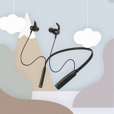 GPQ STORE Rokerz 235 Pro Wireless Bluetooth Neckband(0.4481 Bluetooth(Black, In the Ear)