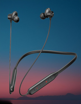 PTROX Bullets Z2 - MAGNETIC POWER OFF/ON 48Hr Playtime Headphone Neckband S23 Bluetooth(Black, In the Ear)