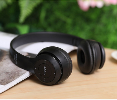 Techobucks DOWN PRICE P47 Wireless Over Ear Active Noise Cancellation Thunder Beat Sound Bluetooth(Black, On the Ear)