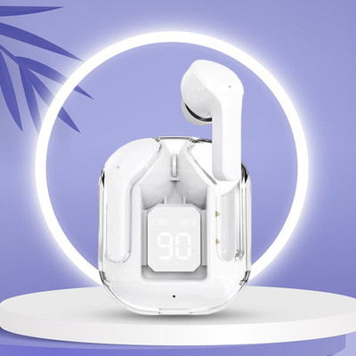 SDMINITEK Ultrapod Wireless 5.3 LED Digital Display in-Ear Earbuds Charging Case Touch Bluetooth(White, True Wireless)