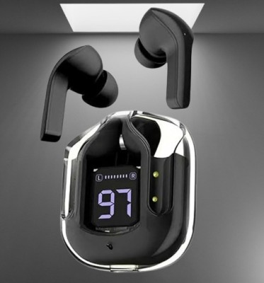 TARECON Ultra Pod Max Bluetooth 5.3 TWS Earbuds with Display, Gaming Mode,Fast Charging Bluetooth(Black, In the Ear)