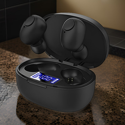 GUGGU G3_T12 TWS Bluetooth 5.0 Earbuds: Wireless Freedom with LED Display Bluetooth(Black, In the Ear)