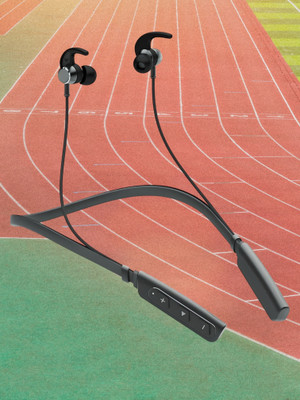 QPG STORE Rokerz 235 Pro Wireless Bluetooth Neckband(0.886 Bluetooth(Black, In the Ear)