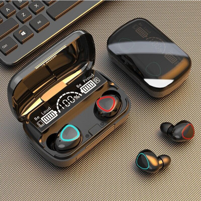 YAROH UUU_668U_M10 TWS BLUETOOTH 5.1 WIRELESS EARBUD WATERPROOF LED DISPLAY EARPHONE Bluetooth(Black, True Wireless)