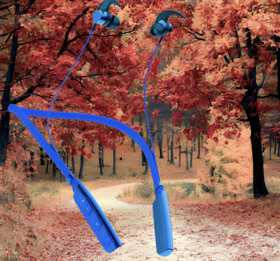 QPG STORE Rokerz 235 Pro Wireless Bluetooth Neckband(0B.358 Bluetooth(Blue, In the Ear)