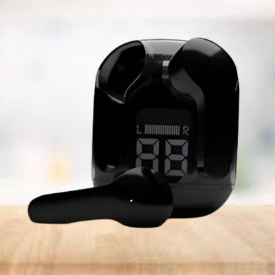 GUGGU Earbuds Max UltraPods Transparent Charging Case With LED Digital Display B386 Bluetooth(Multicolor, In the Ear)