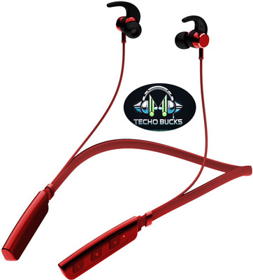 BAGATELLE Wireless Neckband with Mic, 14Hrs Playtime With Thunder Sound And Deep Bass Bluetooth(Red, In the Ear)