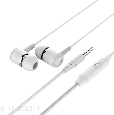 HQ Vibesix VX-05 Wired Earphone Handsfree with Mic Wired Headset(White, In the Ear)
