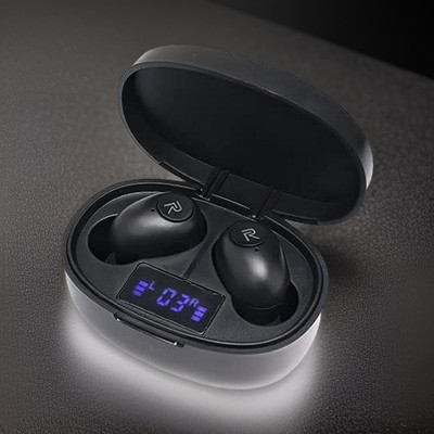 GUGGU G34_T12 TWS Bluetooth 5.0 Earbuds: Wireless Freedom with LED Display Bluetooth(Black, In the Ear)