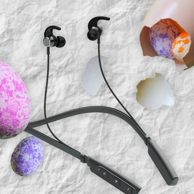 GPQ STORE Rokerz 235 Pro Wireless Bluetooth Neckband(0.708 Bluetooth(Black, In the Ear)