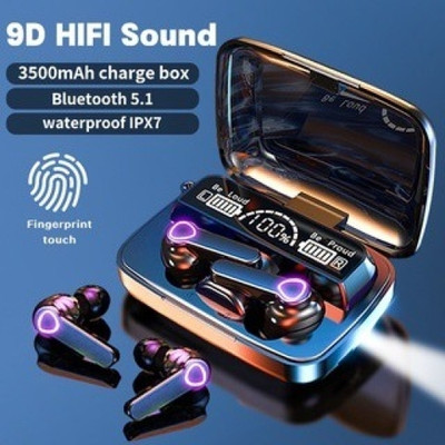 MAGENESE Exclusive Edition M19 Wireless EARBUDS with Powebank Touch,LED TORCH Bluetooth(Black, True Wireless)