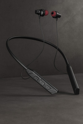 Neckband hi-bass Wireless Bluetooth headphone earbuds Bluetooth Headset(N - BLACK, In the Ear)