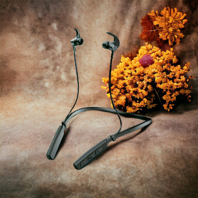 QPG STORE Rokerz 235 Pro Wireless Bluetooth Neckband(0.1446 Bluetooth(Black, In the Ear)