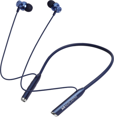 MAGICZONE New Bt Romeo Neckband Hd Sound Quality & Vibration 48hrs Non-Stop Playback Bluetooth(Blue, In the Ear)