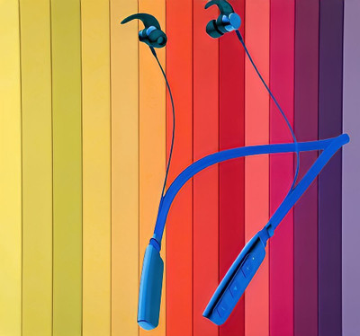 QPG STORE Rokerz 235 Pro Wireless Bluetooth Neckband(0B.154 Bluetooth(Blue, In the Ear)