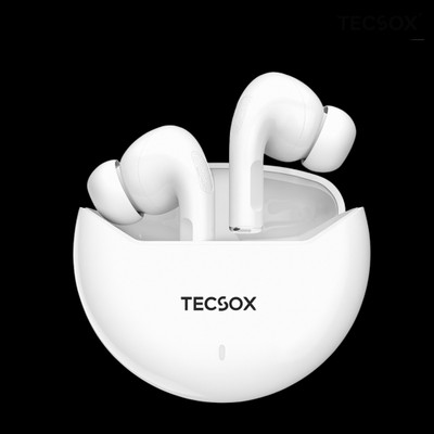 TecSox Omega Wireless Earbuds| IPX| 30hrs Best Low Latency TWS| Bluetooth(White, True Wireless)