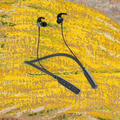 QPG STORE Rokerz 235 Pro Wireless Bluetooth Neckband(0.1197 Bluetooth(Black, In the Ear)