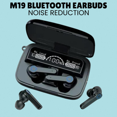 GUGGU M19 Wireless (Earbuds) TWS 5.1 Large Dual LED Display & Bluetooth HeadphonesX30 Bluetooth(Black, True Wireless)