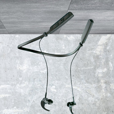 QPG STORE Rokerz 235 Pro Wireless Bluetooth Neckband(0.2430 Bluetooth(Black, In the Ear)
