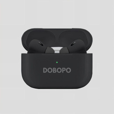 DOBOPO Stylish Black Wireless Earbuds with Rich Bass and Built-in Microphone Bluetooth(Black, True Wireless)
