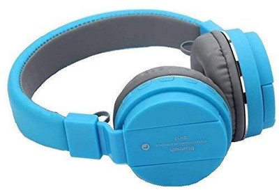 VEKIN SH12 HEADPHONE FOR MOBILE AND PC Bluetooth(Blue, On the Ear)